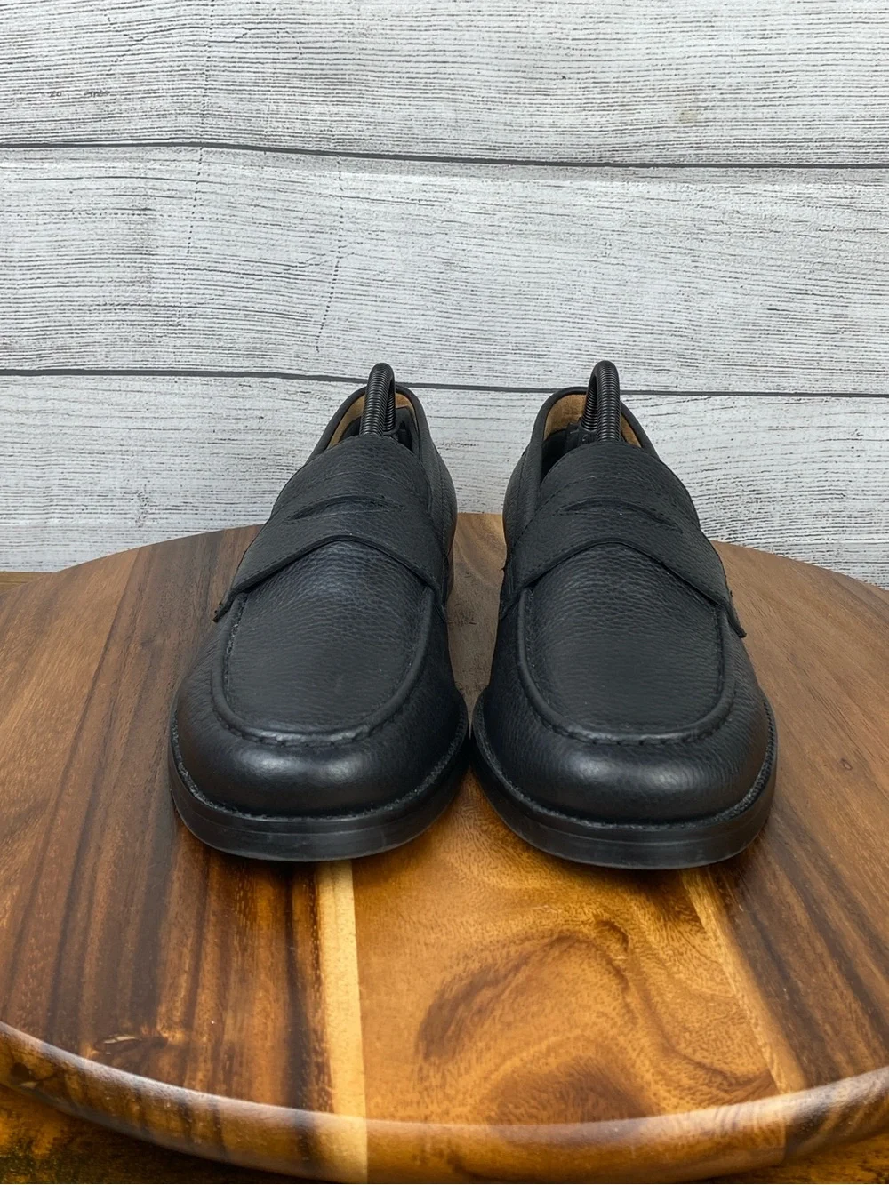 Ted Baker Parliament Penny Loafers Pebbled Black Leather Upper Men’s Shoe Size 9